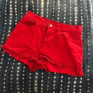 LF red shorts